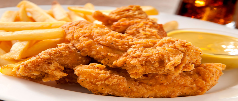 chicken strips + fries
